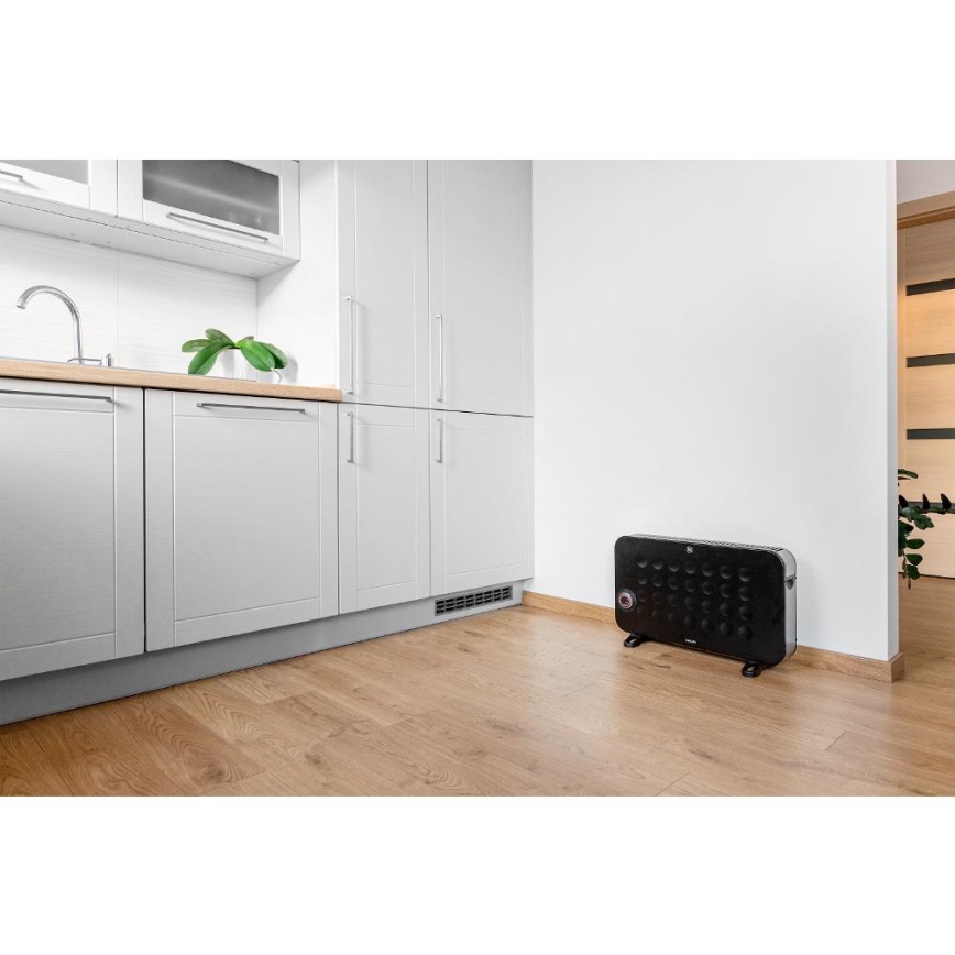 Sencor - Elektriline konvektor küttekeha 750/1250/2000W/230V termostaat IP24 must