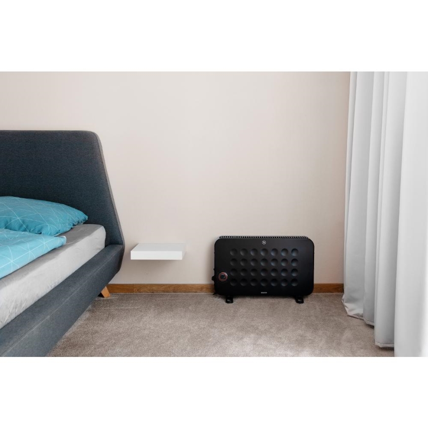 Sencor - Elektriline konvektor küttekeha 750/1250/2000W/230V termostaat IP24 must