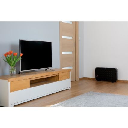 Sencor - Elektriline konvektor küttekeha 750/1250/2000W/230V termostaat IP24 must