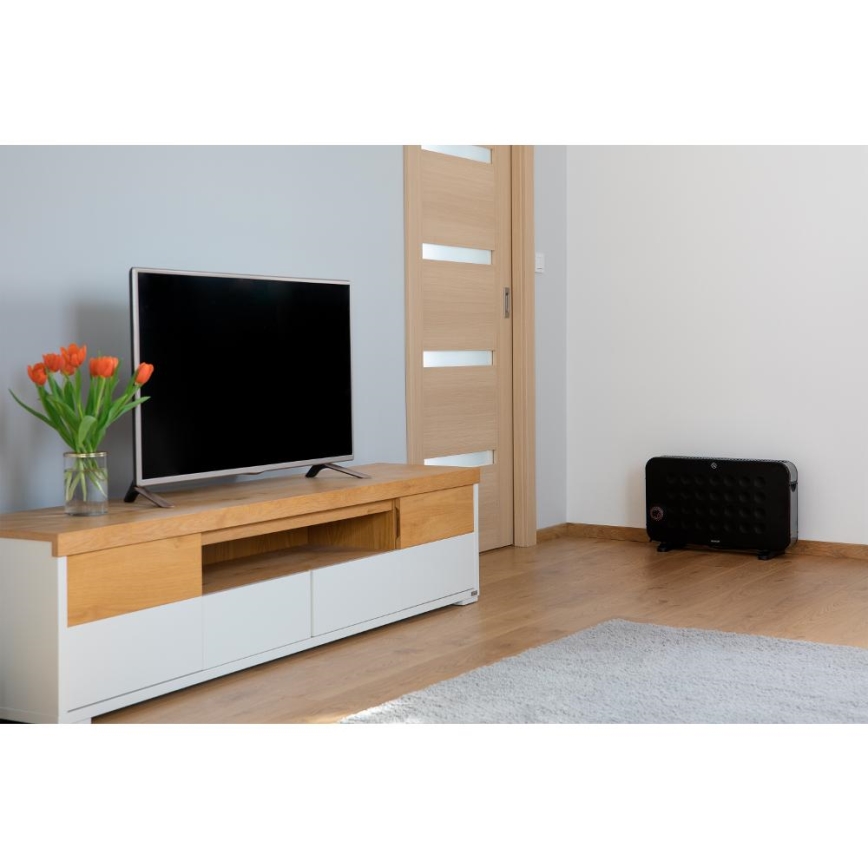 Sencor - Elektriline konvektor küttekeha 750/1250/2000W/230V termostaat IP24 must