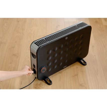 Sencor - Elektriline konvektor küttekeha 750/1250/2000W/230V termostaat IP24 must