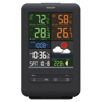 Sencor - Ilmajaam värvilise LCD ekraaniga 5V/1xCR2032