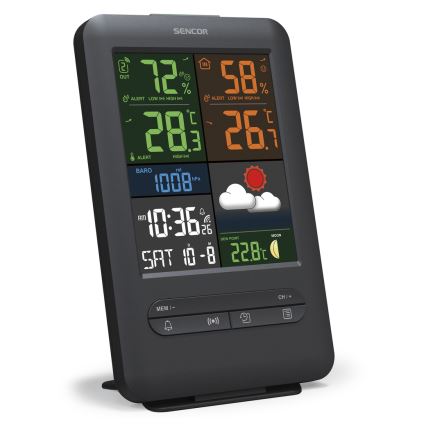 Sencor - Ilmajaam värvilise LCD ekraaniga 5V/1xCR2032