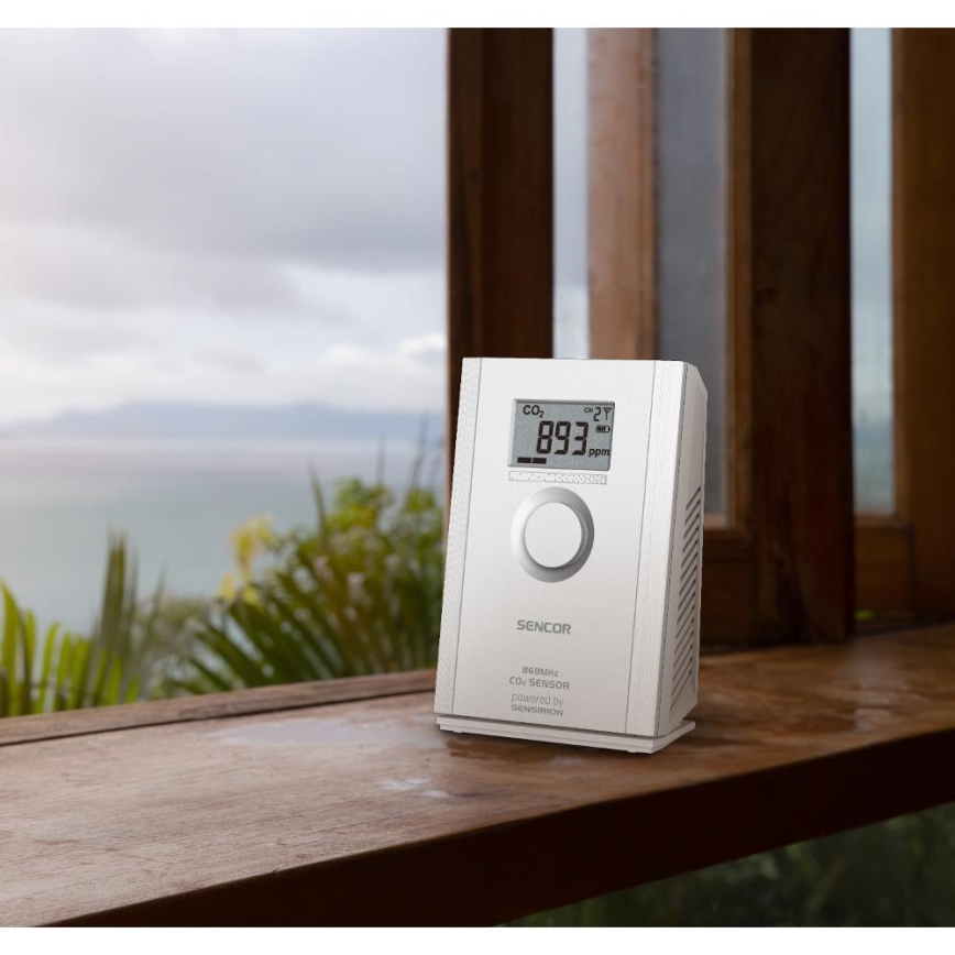 Sencor - Juhtmevaba CO2-andur 5V/3xAA 2000 mAh