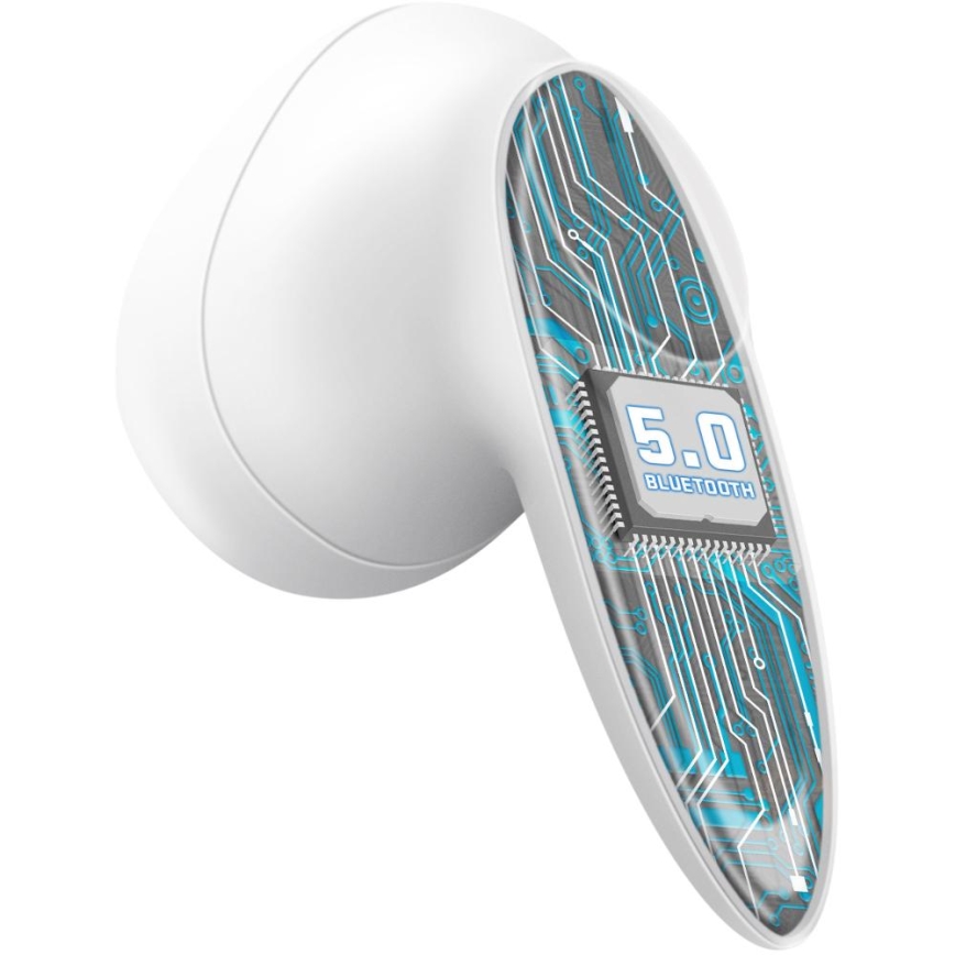 Sencor - Juhtmevaba earphones 230 mAh + 2x 25 mAh IPX4 valge