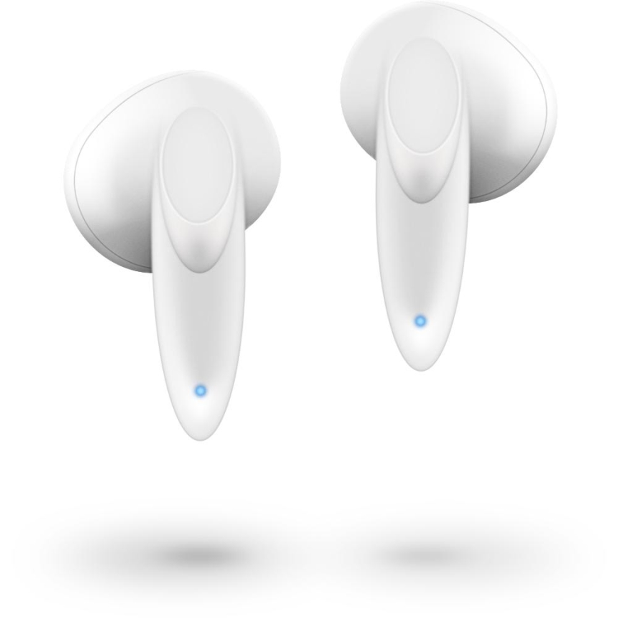 Sencor - Juhtmevaba earphones 230 mAh + 2x 25 mAh IPX4 valge