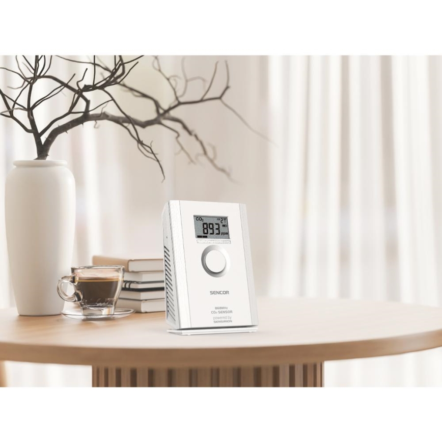 Sencor - Juhtmevaba süsihappegaasiandur 5V/3xAA 2000 mAh