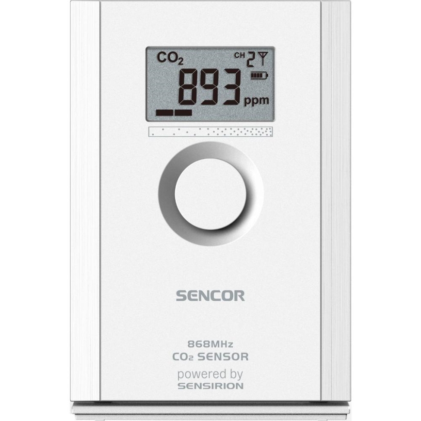 Sencor - Juhtmevaba süsihappegaasiandur 5V/3xAA 2000 mAh