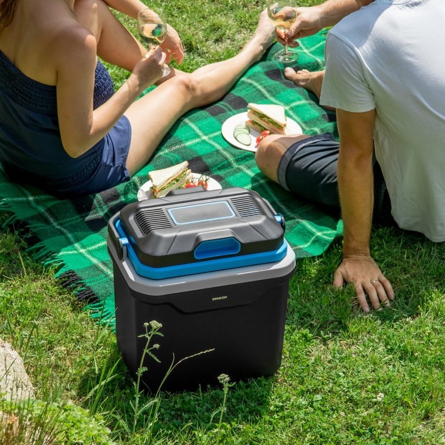Sencor - Kaasaskantav auto külmkapp 24 l 60W/12V/230V must