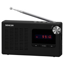 Sencor - Kaasaskantav PLL FM raadiovastuvõtja 5W 800 mAh 3,7V USB ja MicroSD
