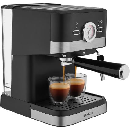 Sencor - Käpaga kohvimasin espresso 1050W/230V must/matt kroom