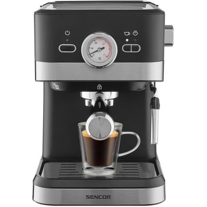 Sencor - Käpaga kohvimasin espresso 1050W/230V must/matt kroom