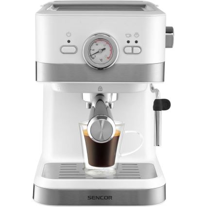 Sencor - Käpaga kohvimasin espresso 1050W/230V valge/matt kroom