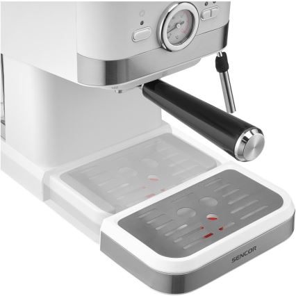 Sencor - Käpaga kohvimasin espresso 1050W/230V valge/matt kroom