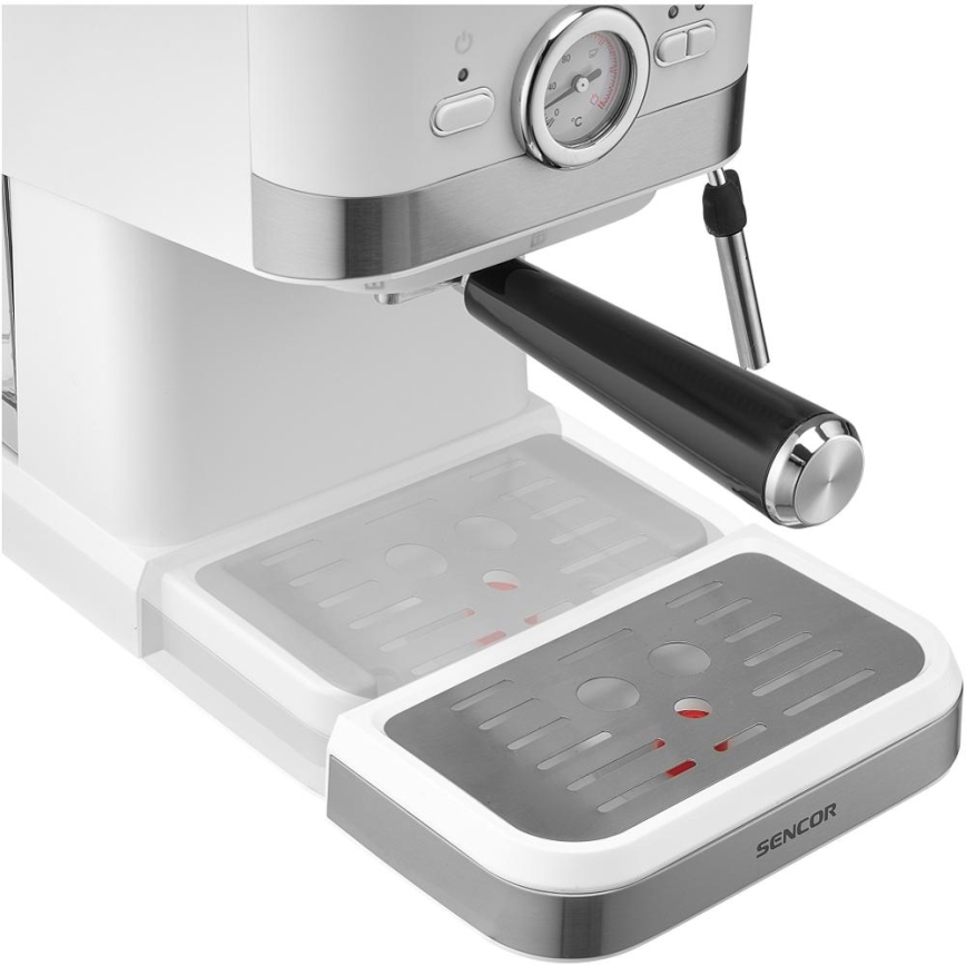 Sencor - Käpaga kohvimasin espresso 1050W/230V valge/matt kroom