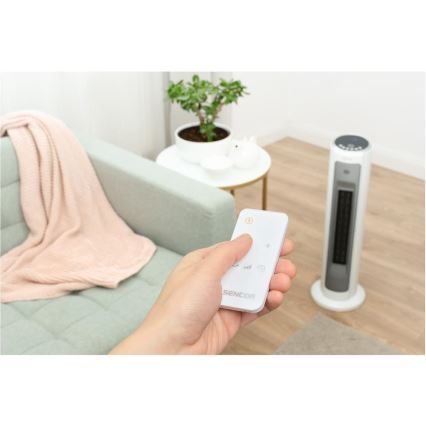 Sencor - Ventilaator keraamilise küttekehaga 2200W/230V Wi-Fi valge + kaugjuhtimispult