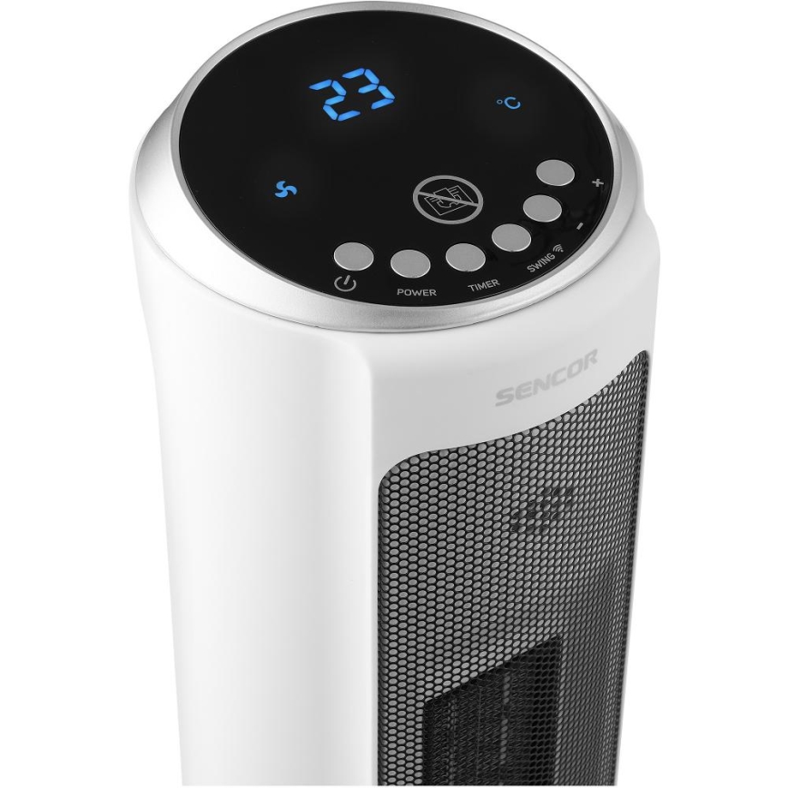 Sencor - Ventilaator keraamilise küttekehaga 2200W/230V Wi-Fi valge + kaugjuhtimispult
