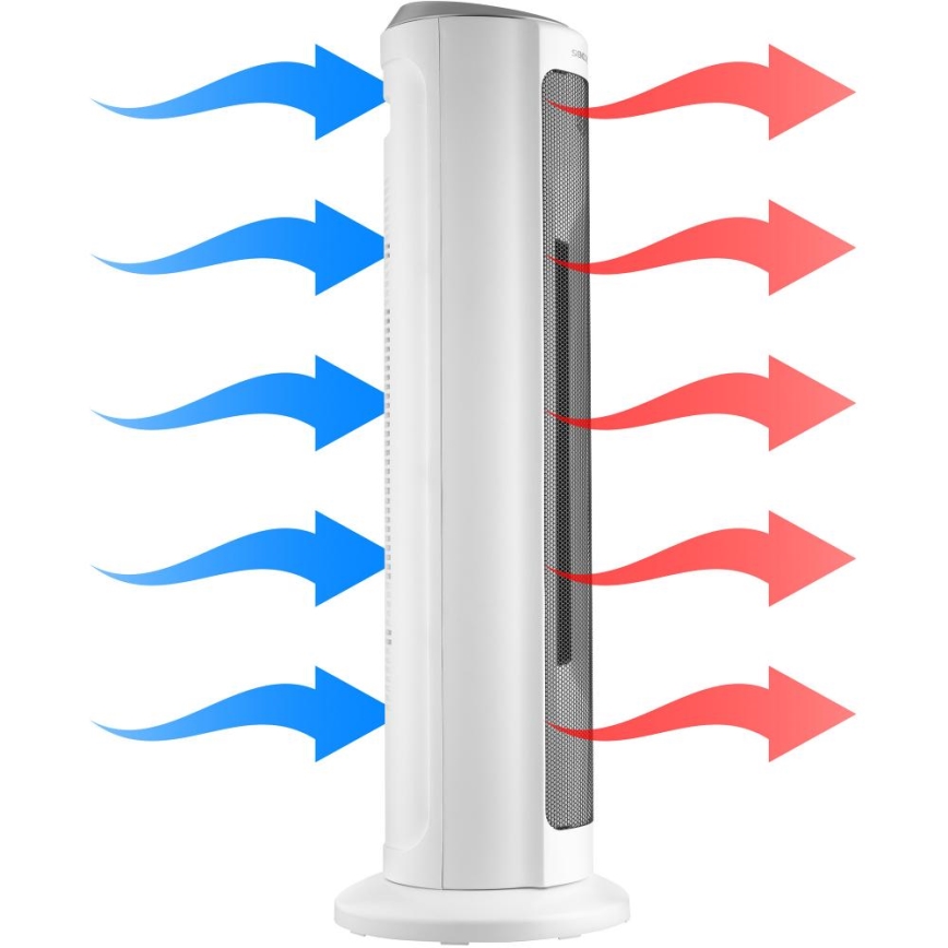 Sencor - Ventilaator keraamilise küttekehaga 2200W/230V Wi-Fi valge + kaugjuhtimispult