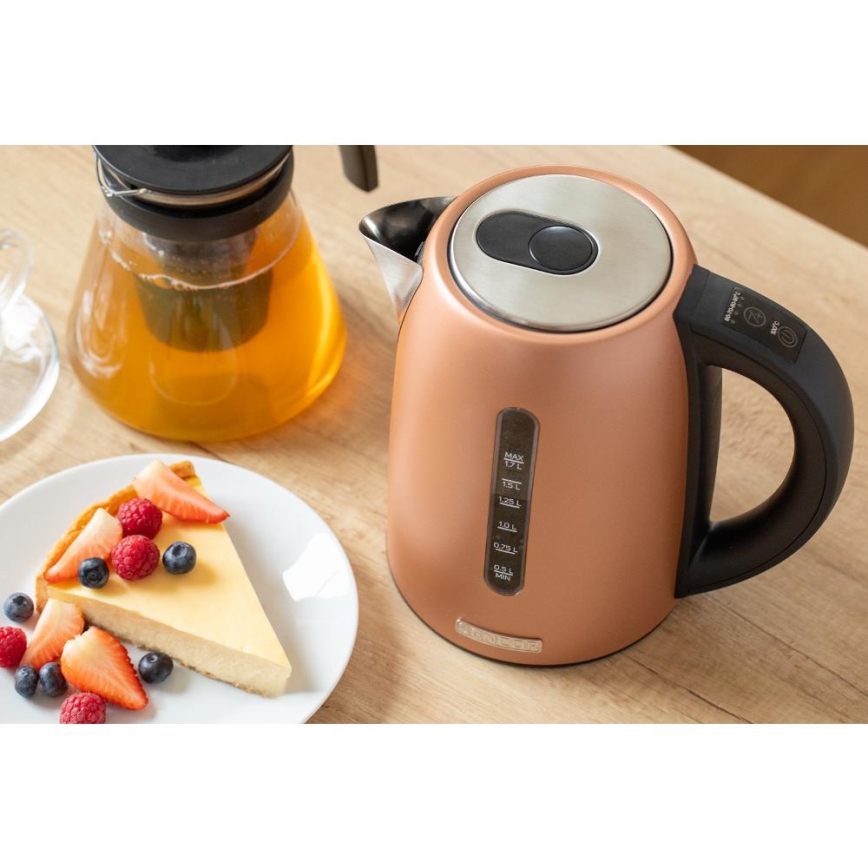 Sencor - Kiire veekeetja temperatuuri reguleerimisega 1,7 l 2150W/230V vaskse tooniga