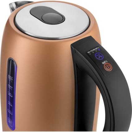 Sencor - Kiire veekeetja temperatuuri reguleerimisega 1,7 l 2150W/230V vaskse tooniga