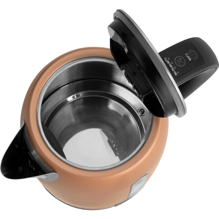 Sencor - Kiire veekeetja temperatuuri reguleerimisega 1,7 l 2150W/230V vaskse tooniga