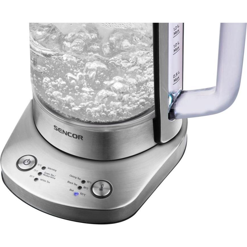 Sencor - Kiirveekeetja temperatuurireguleerimisega 1,5 l 1500W/230V roostevaba