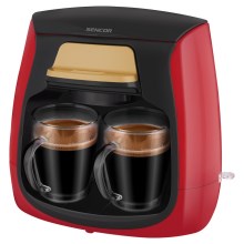 Sencor - Kohvimasin kahe kruusiga 500W/230V punane/must