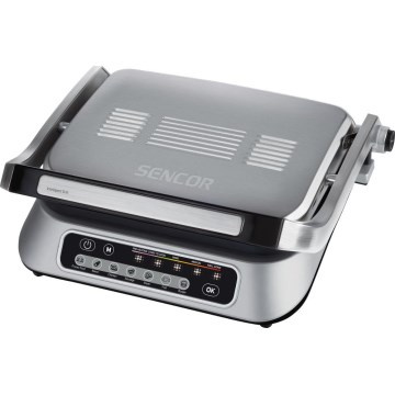 Sencor - Kontaktgrill 2100W/230V matt kroom