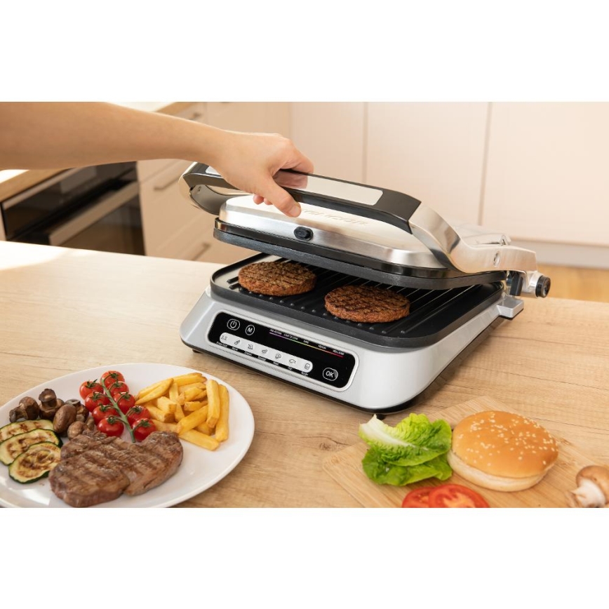Sencor - Kontaktgrill 2100W/230V matt kroom