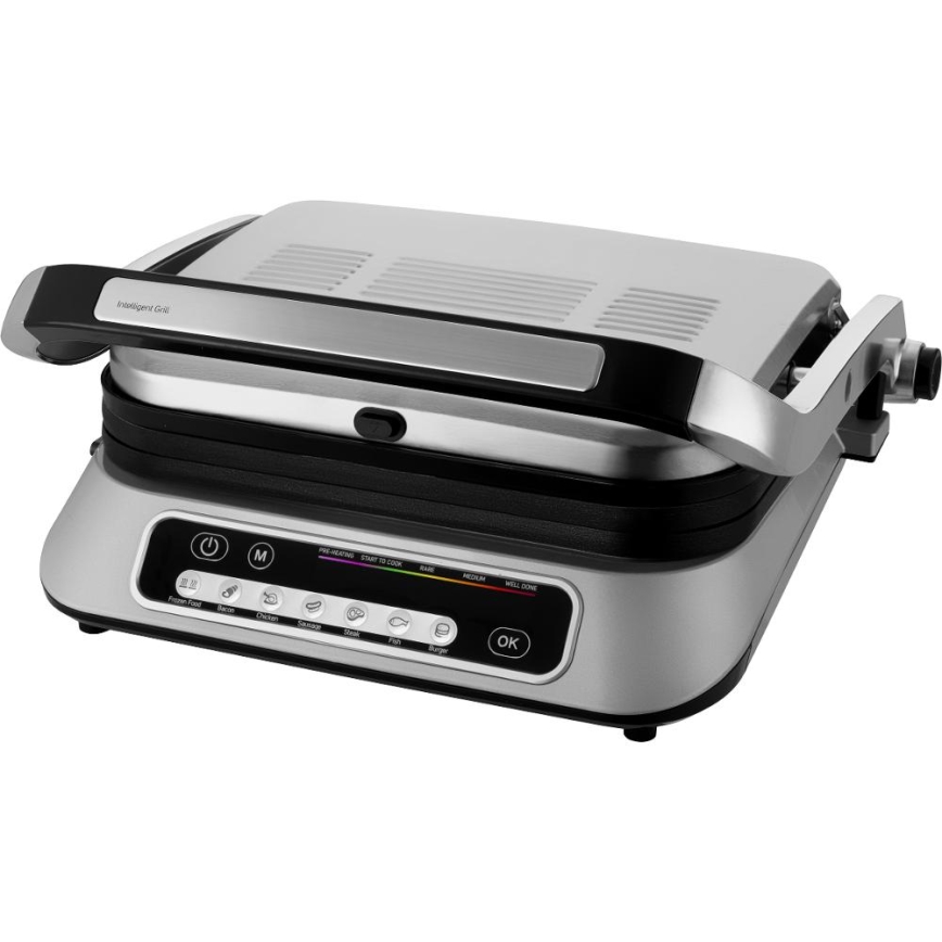 Sencor - Kontaktgrill 2100W/230V matt kroom