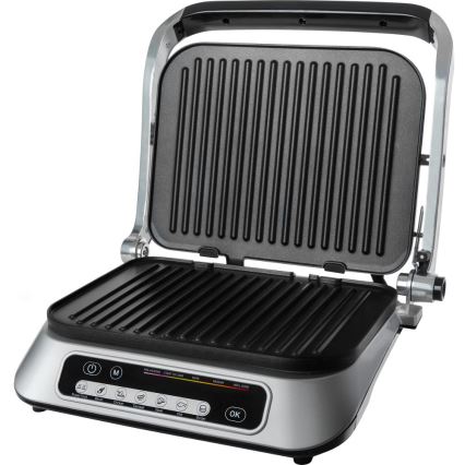 Sencor - Kontaktgrill 2100W/230V matt kroom