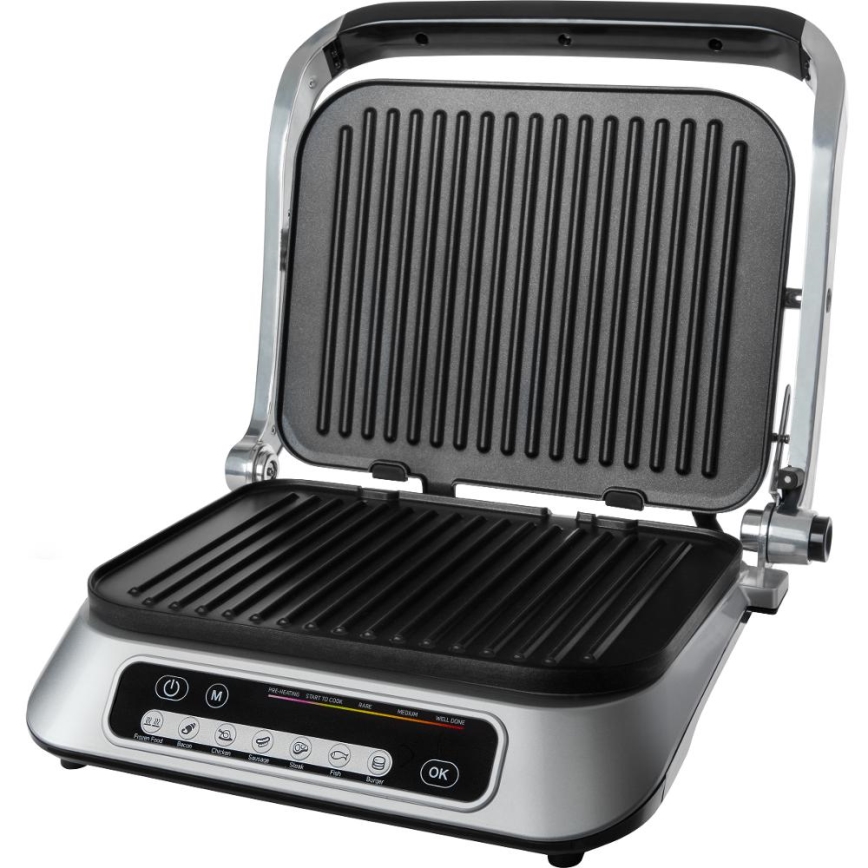 Sencor - Kontaktgrill 2100W/230V matt kroom