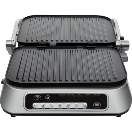 Sencor - Kontaktgrill 2100W/230V matt kroom