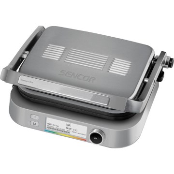 Sencor - Kontaktgrill 2100W/230V matt kroom