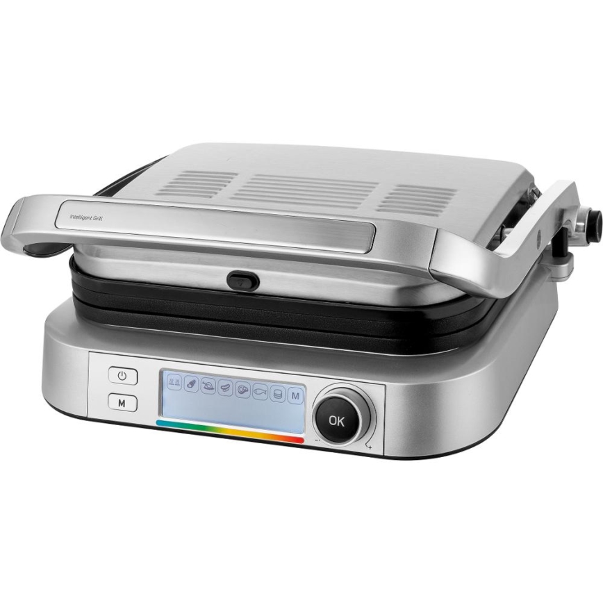 Sencor - Kontaktgrill 2100W/230V matt kroom