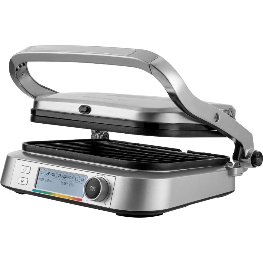 Sencor - Kontaktgrill 2100W/230V matt kroom