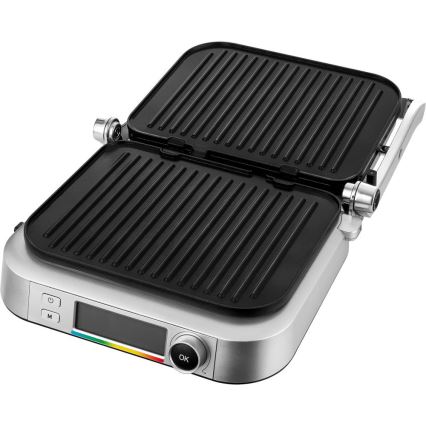 Sencor - Kontaktgrill 2100W/230V matt kroom