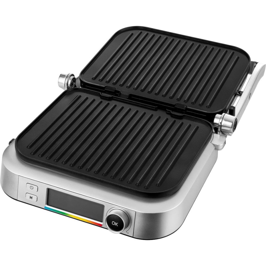 Sencor - Kontaktgrill 2100W/230V matt kroom