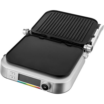 Sencor - Kontaktgrill 2100W/230V matt kroom