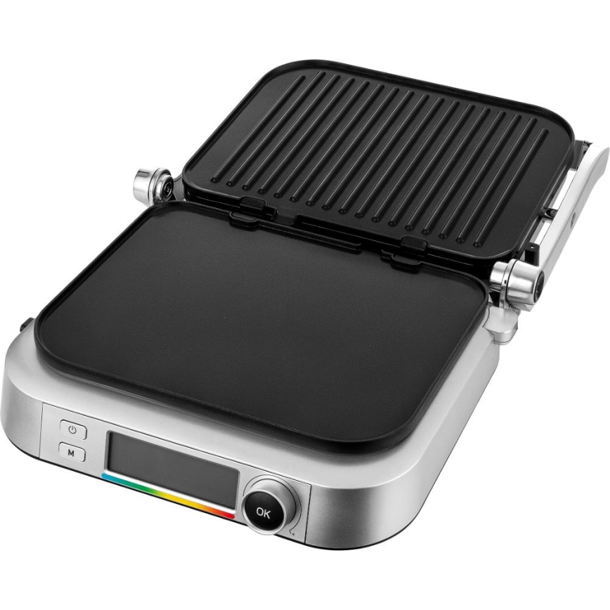 Sencor - Kontaktgrill 2100W/230V matt kroom