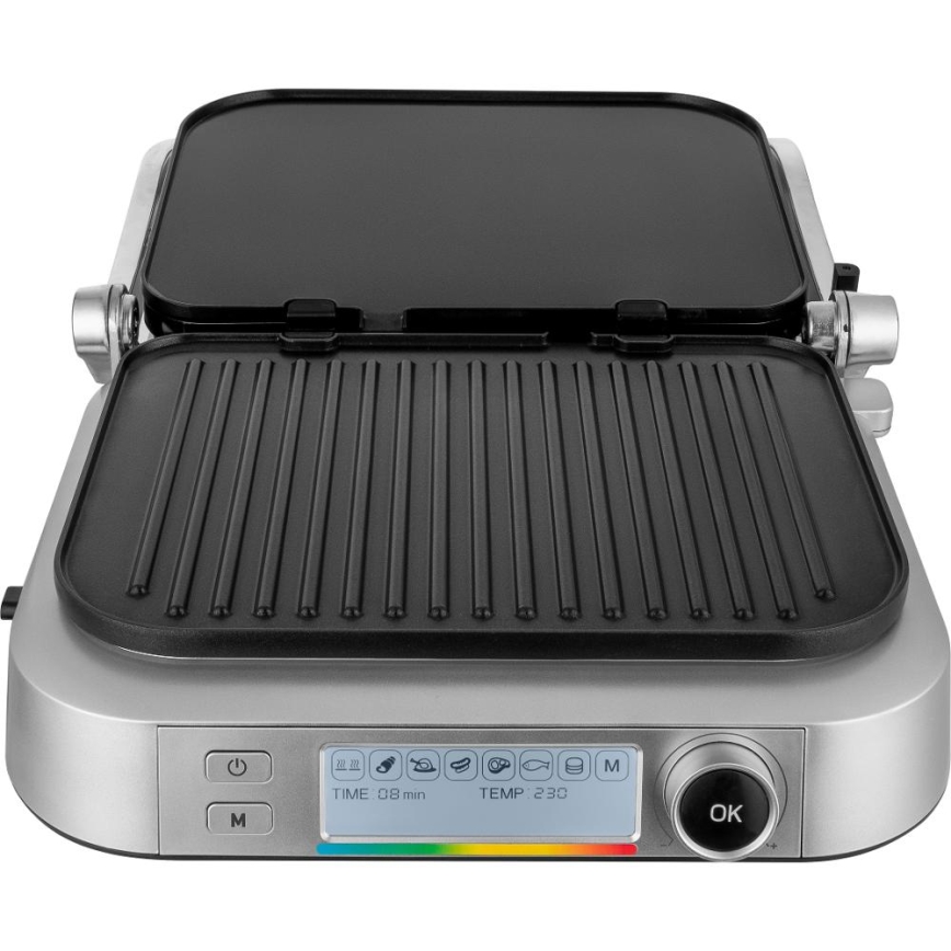 Sencor - Kontaktgrill 2100W/230V matt kroom