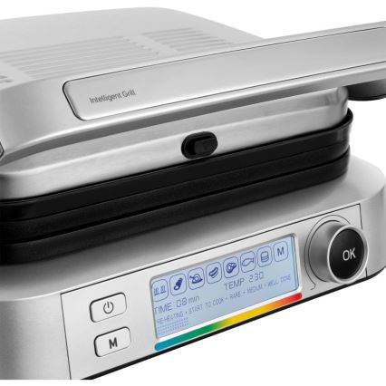 Sencor - Kontaktgrill 2100W/230V matt kroom