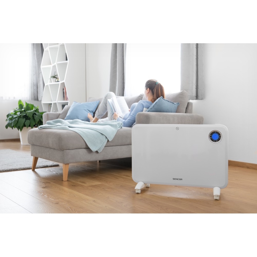 Sencor - Konvektsioonküttekeha LCD ekraani ja termostaadiga 750W/1500W/230V IP24