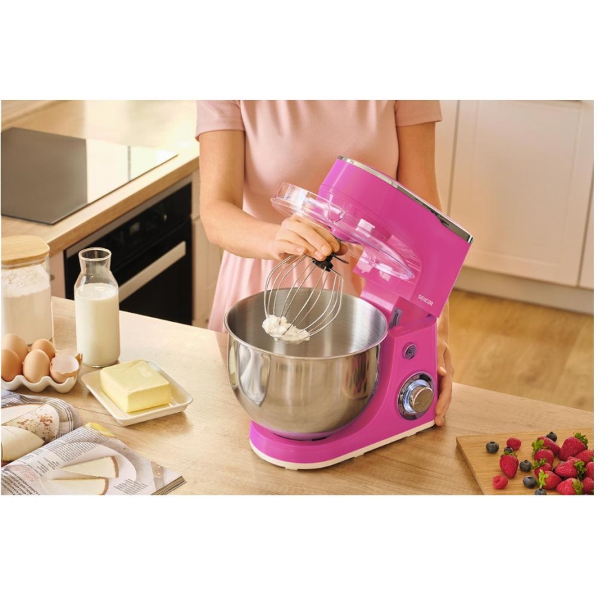 Sencor - köögikombain roostevabast terasest kausiga 1300W/230V roosa