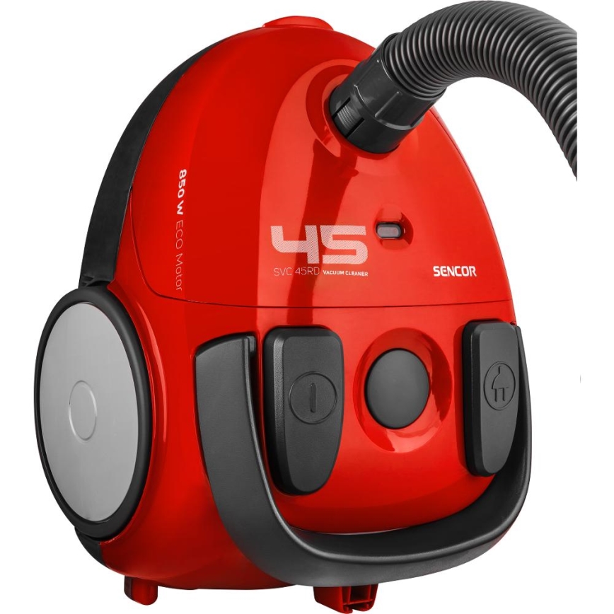Sencor - Kotiga tolmuimeja 1,5 l 850W/230V punane/must