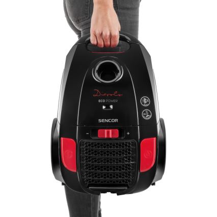 Sencor - Kotiga tolmuimeja 3 l 700W/230V must/punane