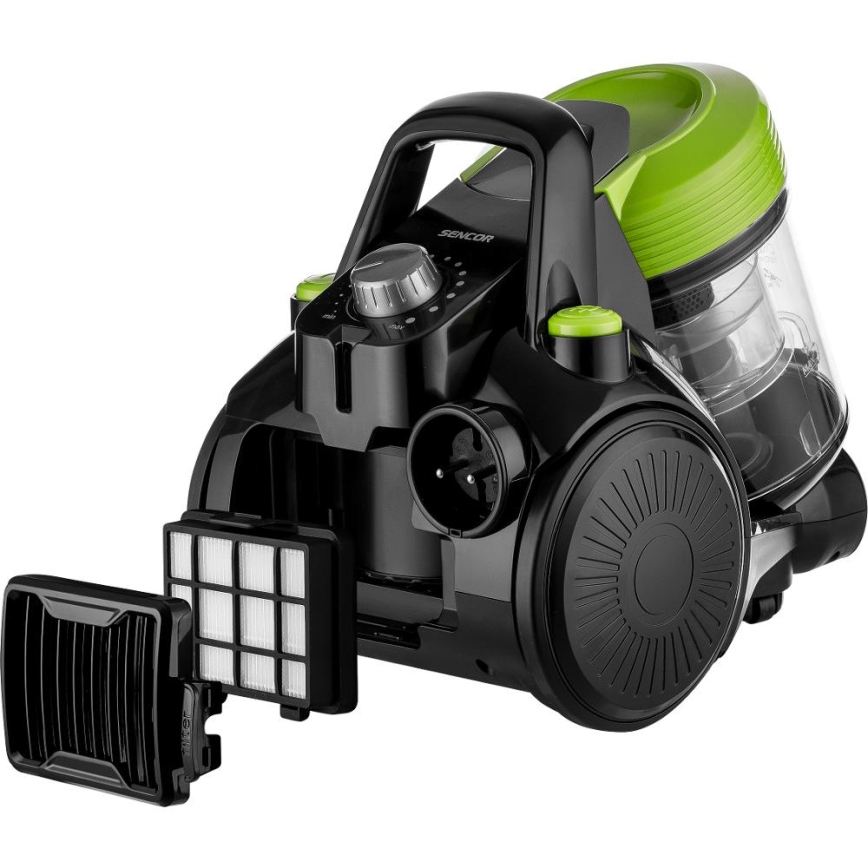 Sencor - Kotita tolmuimeja 2 l 700W/230V must/roheline