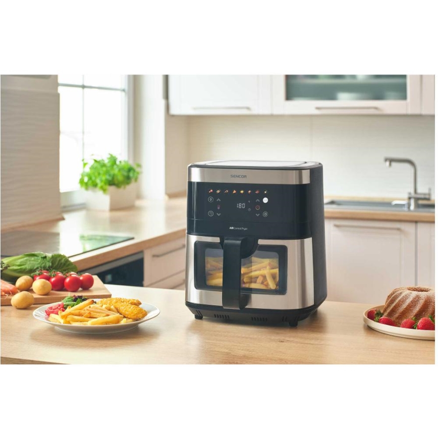 Sencor - Kuumaõhufritüür 9 l 1700W/230V must/matt kroom