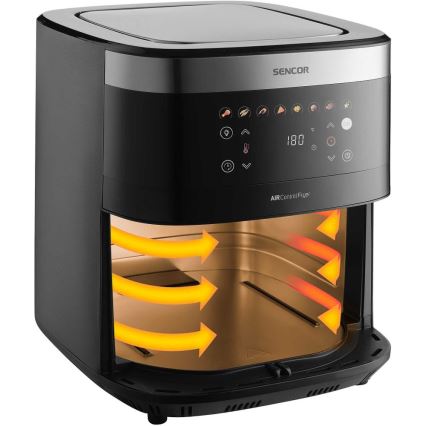 Sencor - Kuumaõhufritüür 9 l 1700W/230V must/matt kroom