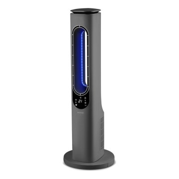 Sencor - Labadeta torni ventilaator keraamilise küttekehaga 1200/2000W/230V antratsiit + kaugjuhtimispult